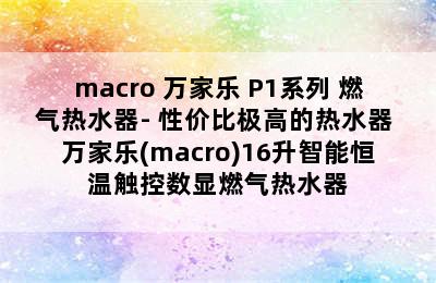 macro 万家乐 P1系列 燃气热水器- 性价比极高的热水器 万家乐(macro)16升智能恒温触控数显燃气热水器